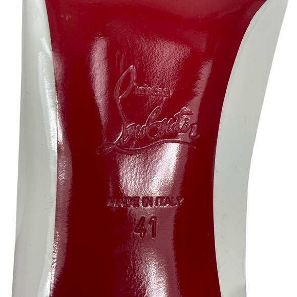 Christian Louboutin Hot Chick 100 Patent Leather Pump White Size 41 - Picture 9 of 12